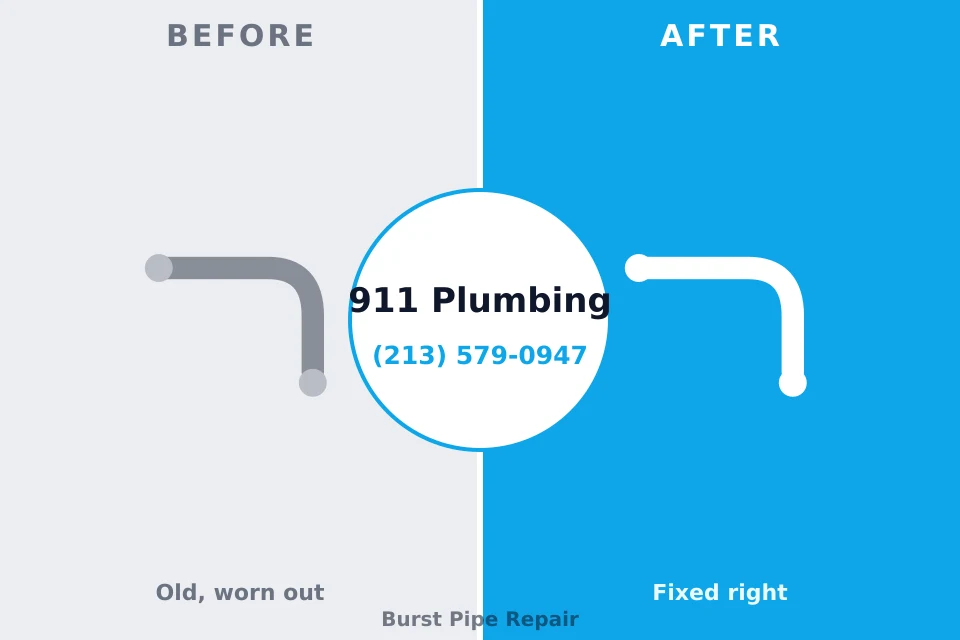 Before and after: plumbing repair Leadville North, CO